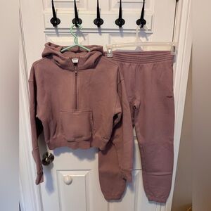 TNA Mauve Hoodie and Sweatpants Set
